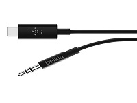 Belkin RockStar - Audio cable - 24 pin USB-C male to mini-phone stereo 3.5 mm male